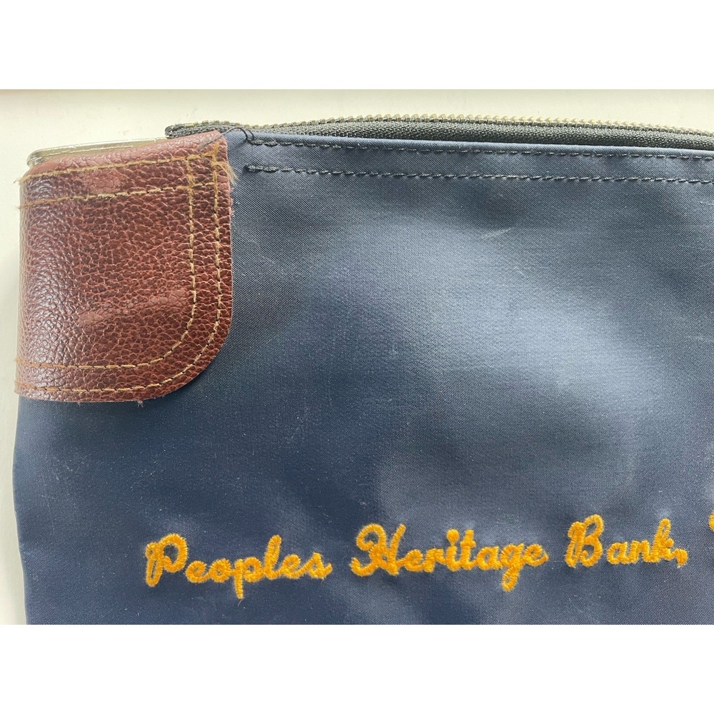 Vintage Peoples Heritage Bank 1875 Bank Deposit Zip Pouch Bag Locking No Key - Picture 8 of 15